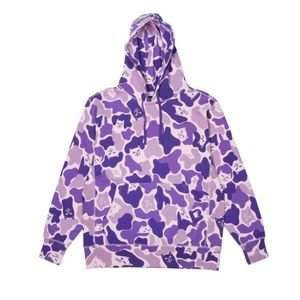 Nermal purple camo pullover hoodie rip n dip